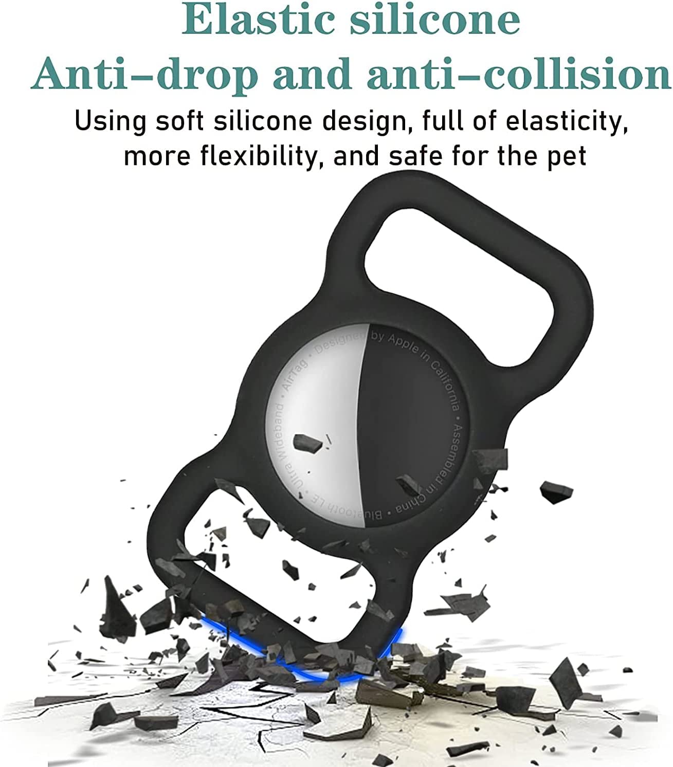 Foto 2 pulgar | Funda De Silicona Airtag Para Collares De Perro Para Mascotas, Paquete De 2 Unidades Huoguo - Venta Internacional.