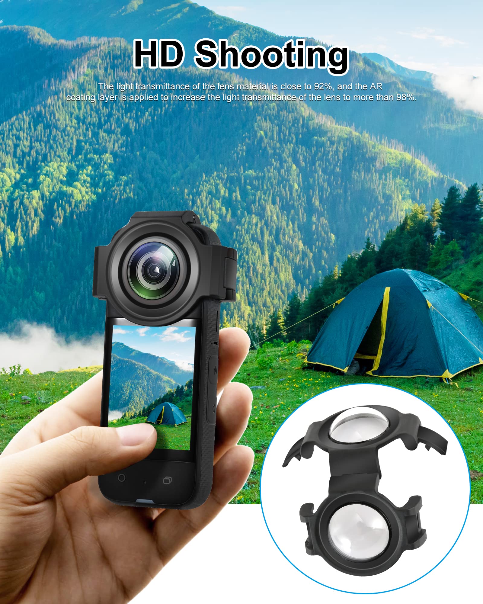 Foto 3 | Funda Protectora De Lente Para Insta360 X3 Puluz - Venta Internacional.