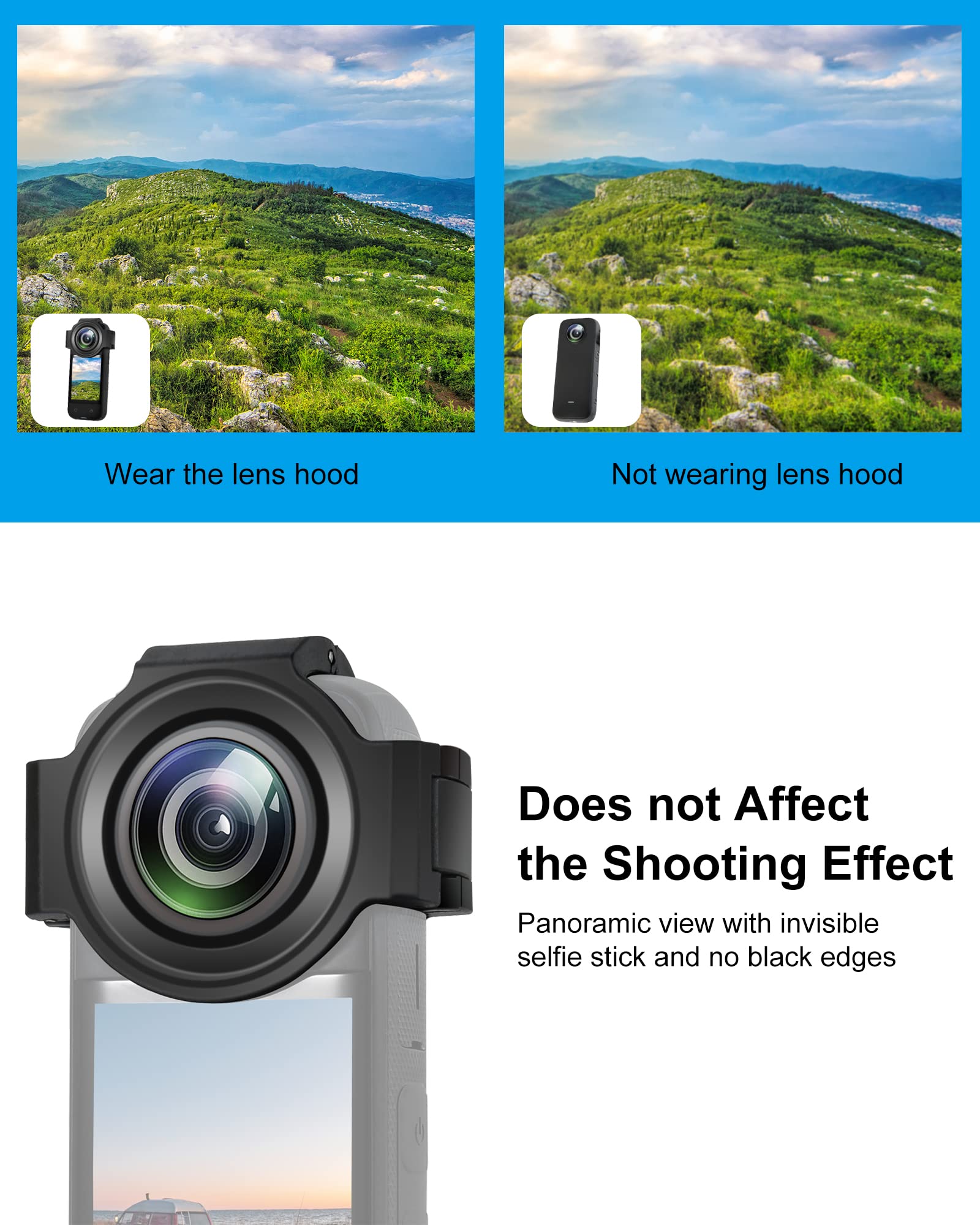 Foto 6 pulgar | Funda Protectora De Lente Para Insta360 X3 Puluz - Venta Internacional.