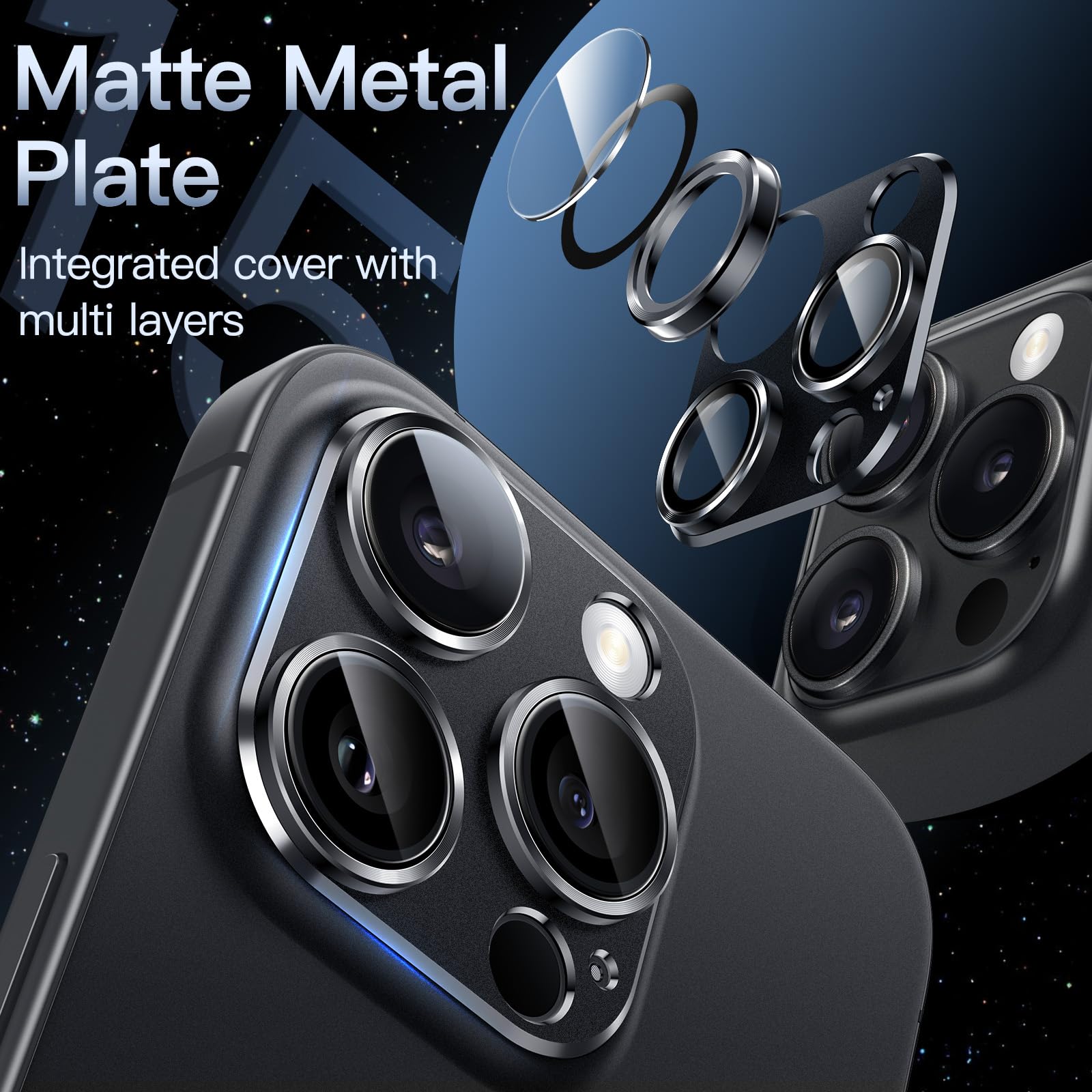 Foto 3 | Protector De Lente De Cámara Jetech Para Iphone 15 Pro De 6,1/6,7 Pulgadas - Venta Internacional.
