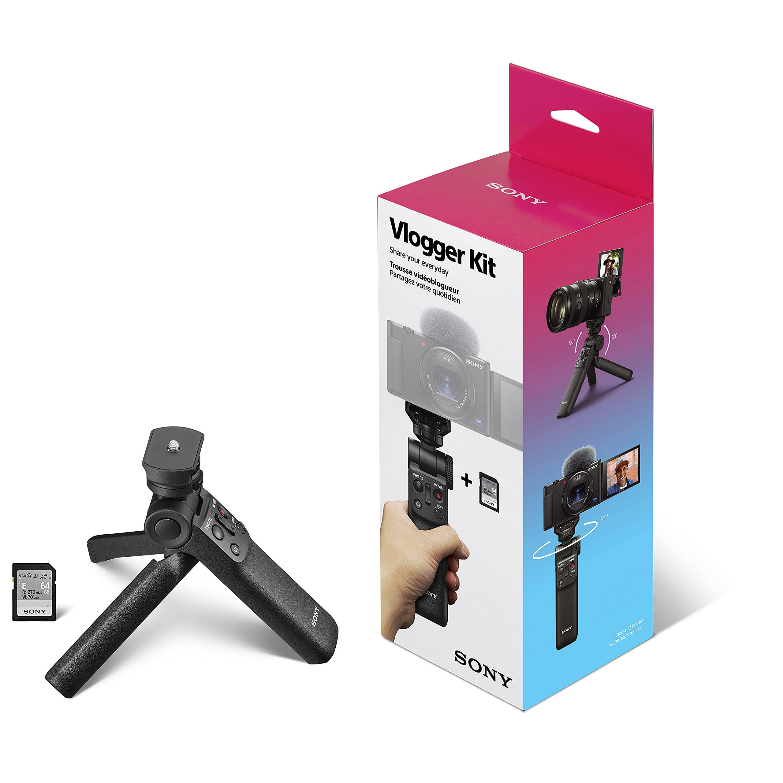 Foto 2 pulgar | Kit De Accesorios Para Vlogger Sony Small Con Agarre Inalámbrico Sd De 64 Gb - Venta Internacional.