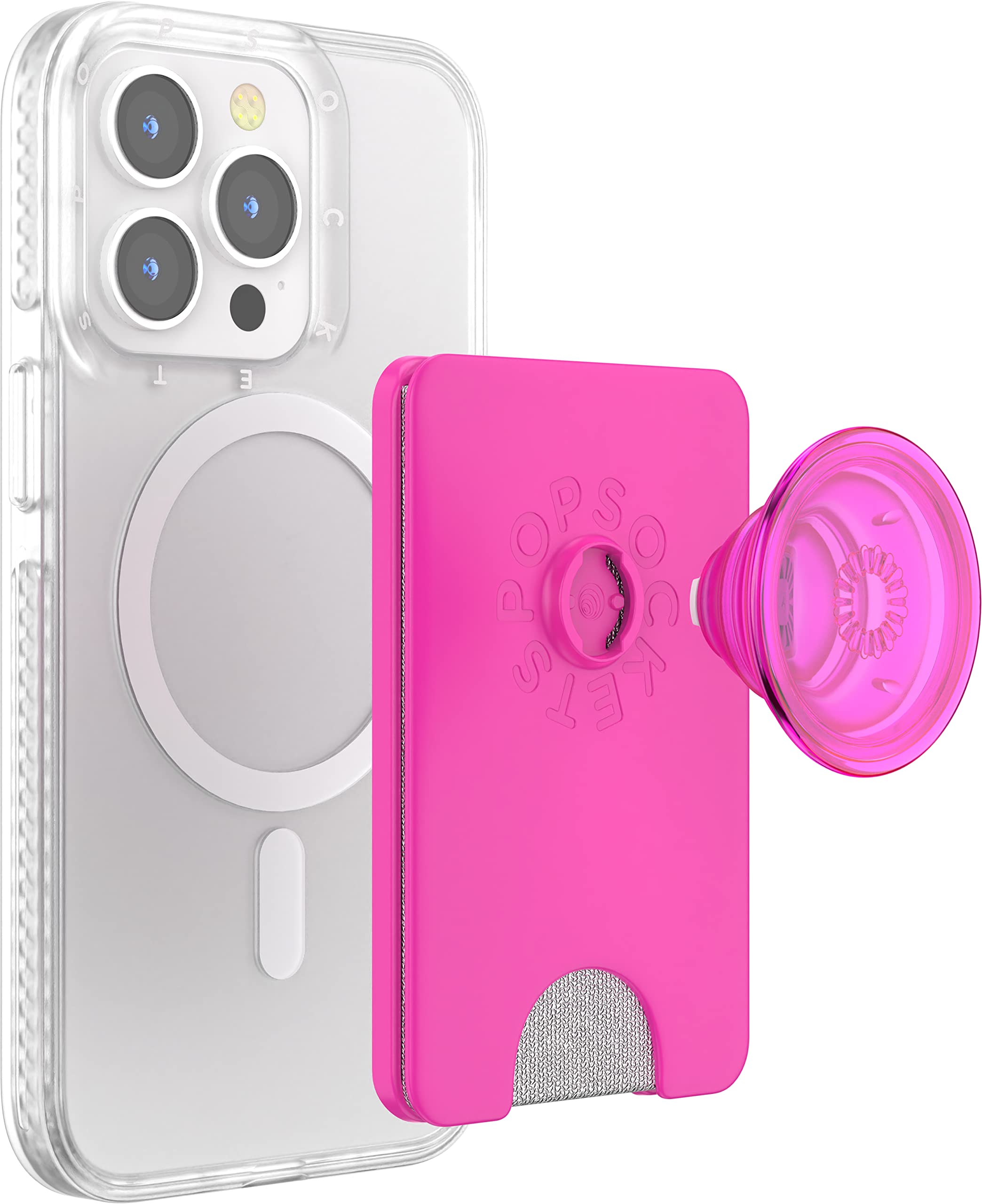 Foto 2 | Cartera Para Teléfono Popsockets Magenta Con Agarre Expandible Y Adaptador - Venta Internacional.