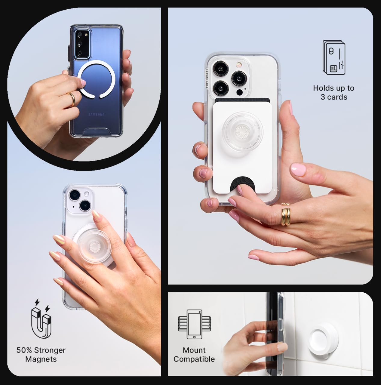 Foto 6 | Cartera Para Teléfono Popsockets Con Agarre Expandible Y Adaptador Magsafe - Venta Internacional.