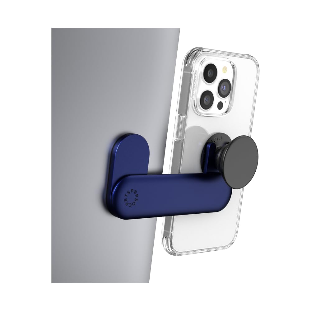 Foto 2 pulgar | Soporte Para Portátil Popsockets Para Agarre De Teléfono, Azul Marino Francés - Venta Internacional.