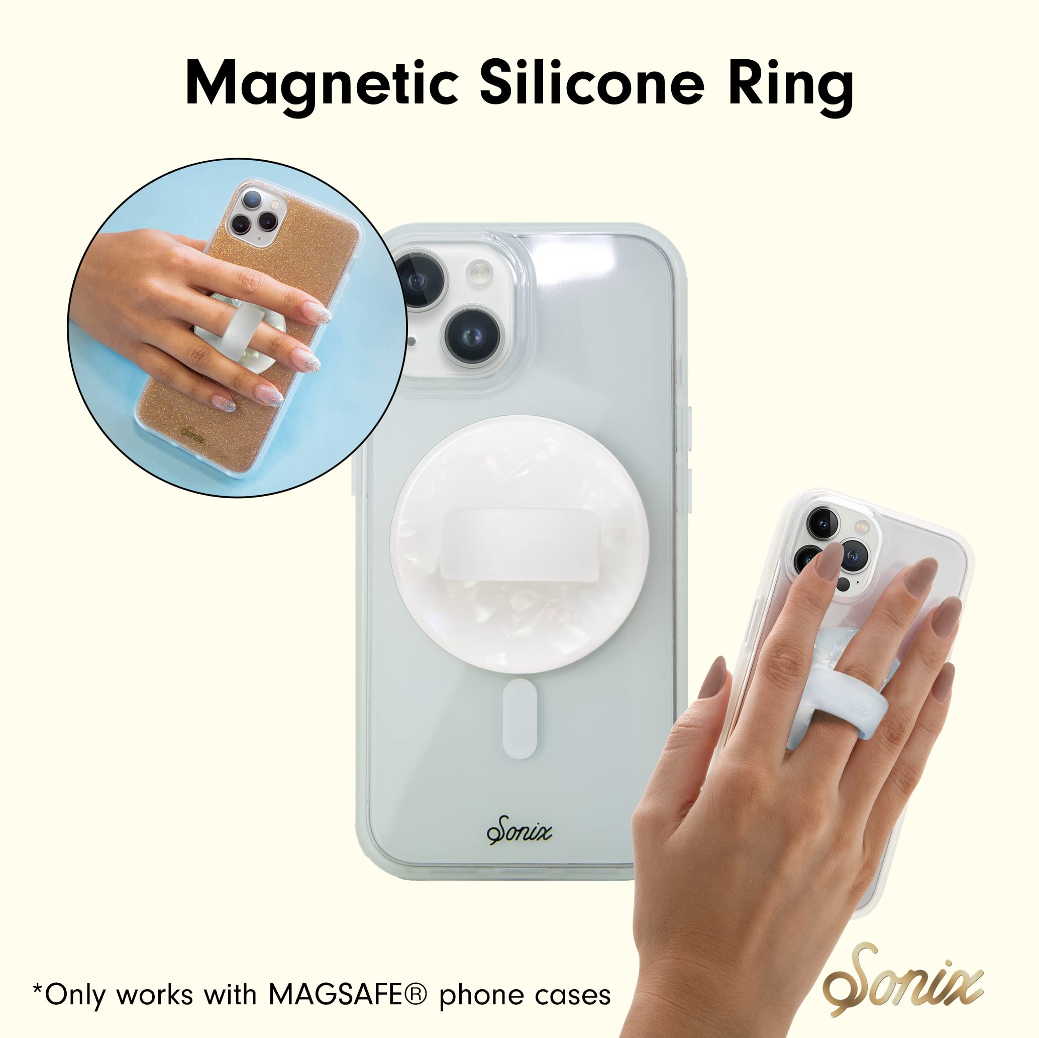 Foto 5 pulgar | Empuñadura Magnética Para Teléfono Sonix Compatible Con Magsafe White - Venta Internacional.