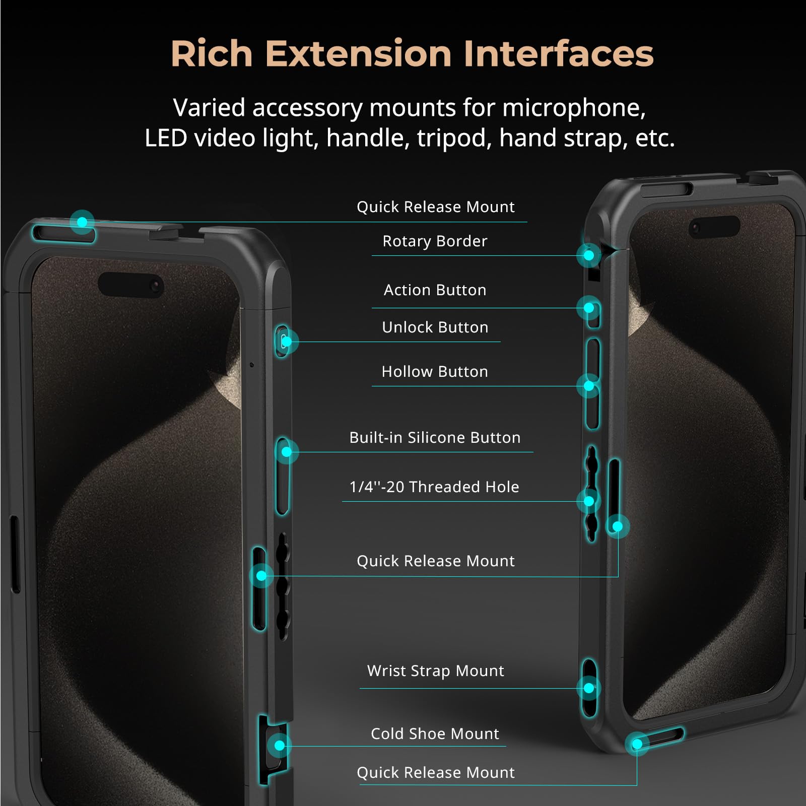 Foto 8 pulgar | Funda De Teléfono Smallrig Para Iphone 15 Pro Max Con Adaptador De Filtro De 67 Mm - Venta Internacional.