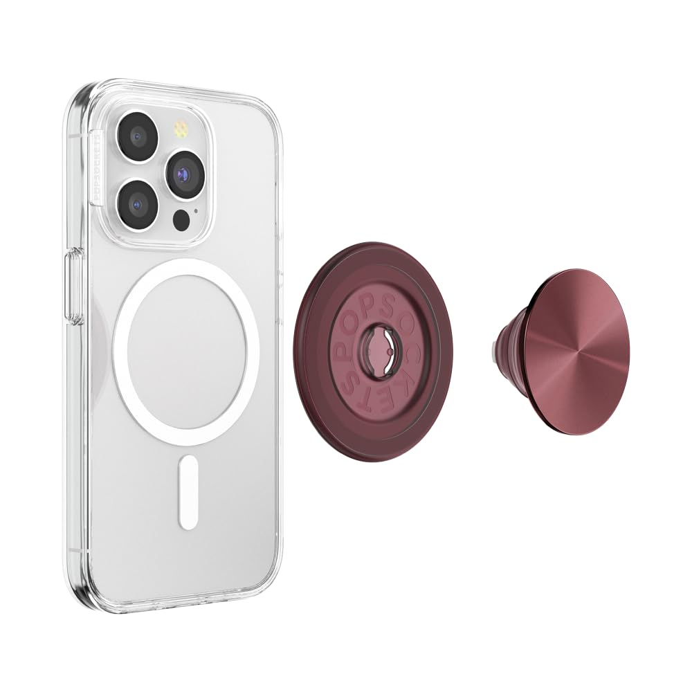 Foto 3 | Empuñadura De Teléfono Popsockets Alum Radial Oxblood Compatible Con Magsafe - Venta Internacional.
