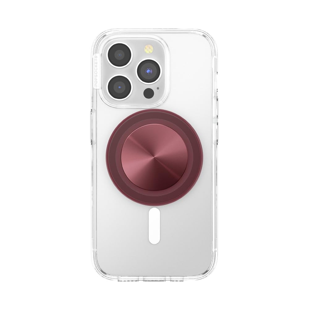 Foto 5 pulgar | Empuñadura De Teléfono Popsockets Alum Radial Oxblood Compatible Con Magsafe - Venta Internacional.