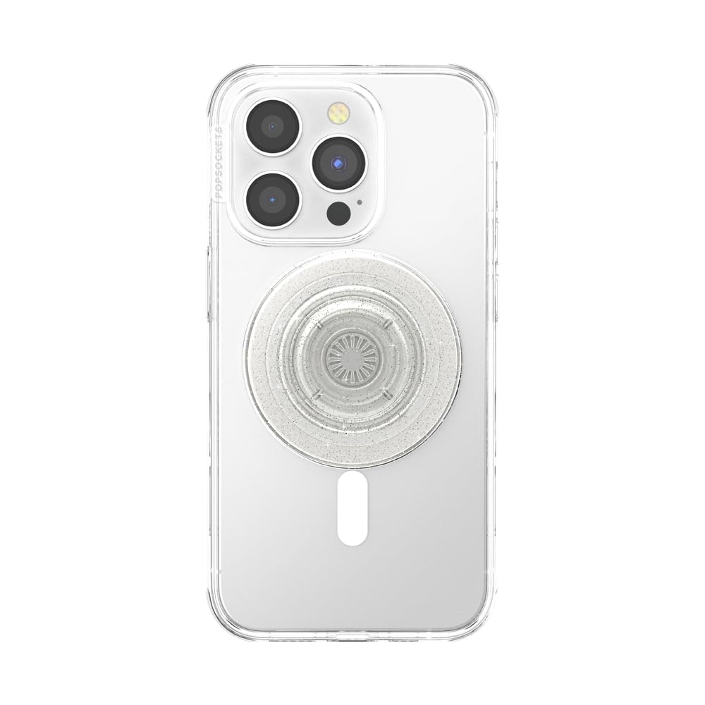 Foto 6 pulgar | Empuñadura Para Teléfono Popsockets, Redonda, Compatible Con Magsafe, Transparente, Purpurina - Venta Internacional.