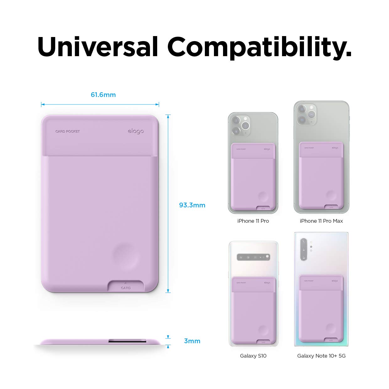 Foto 5 | Tarjetero Para Teléfono Elago Secure Wallet Ultra Slim Lavender - Venta Internacional.