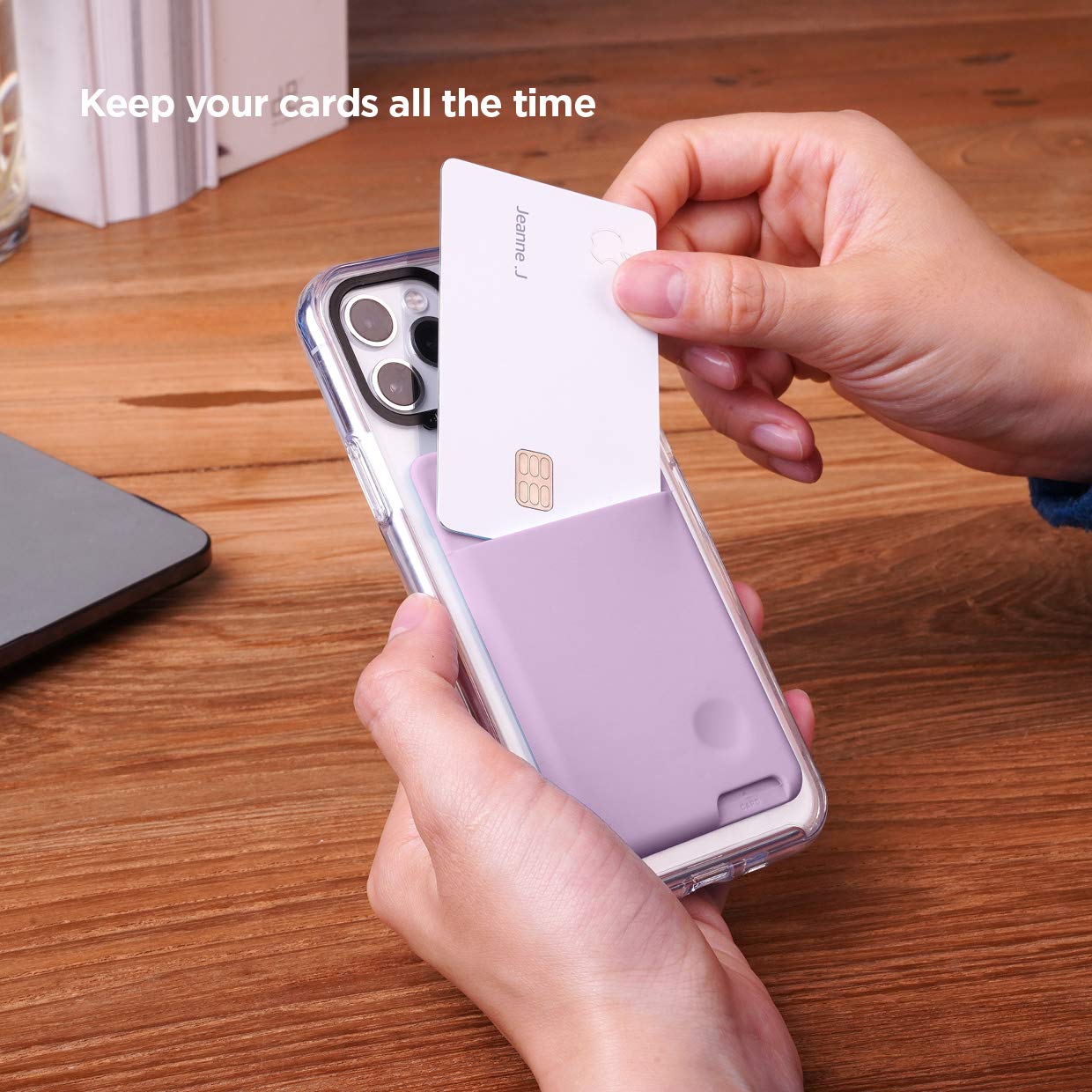 Foto 7 pulgar | Tarjetero Para Teléfono Elago Secure Wallet Ultra Slim Lavender - Venta Internacional.