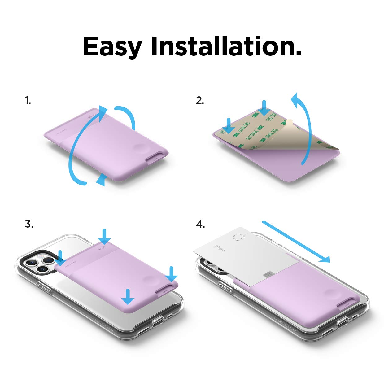Foto 8 pulgar | Tarjetero Para Teléfono Elago Secure Wallet Ultra Slim Lavender - Venta Internacional.