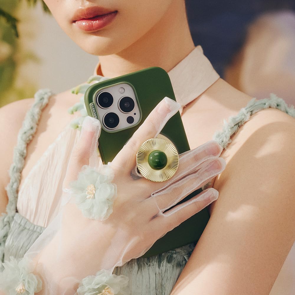 Foto 7 pulgar | Broche Con Forma De Gema Popsockets Para Teléfono, Jade, Compatible Con Magsafe - Venta Internacional.
