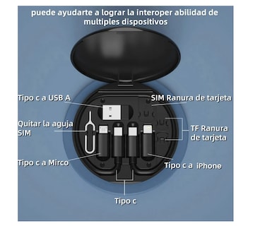 Foto 2 | Daptador Xtellar Otg Usb Tipo C A Usb 3.0 5gbps 6 Piezas Negro