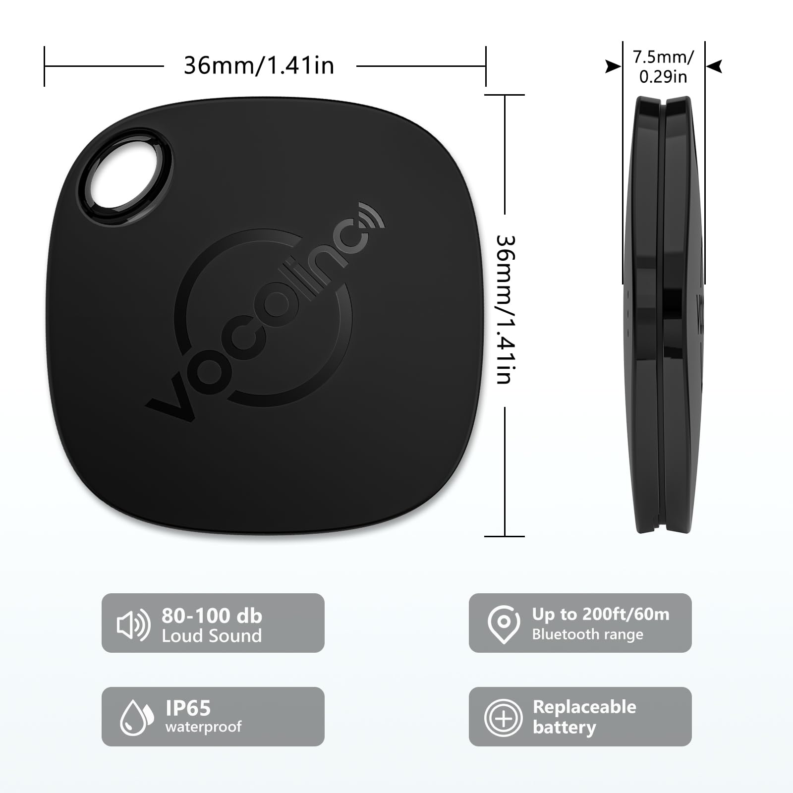 Foto 6 pulgar | Etiqueta Rastreadora De Equipaje Key Finder Vocolinc Con Find My Ios - Venta Internacional.