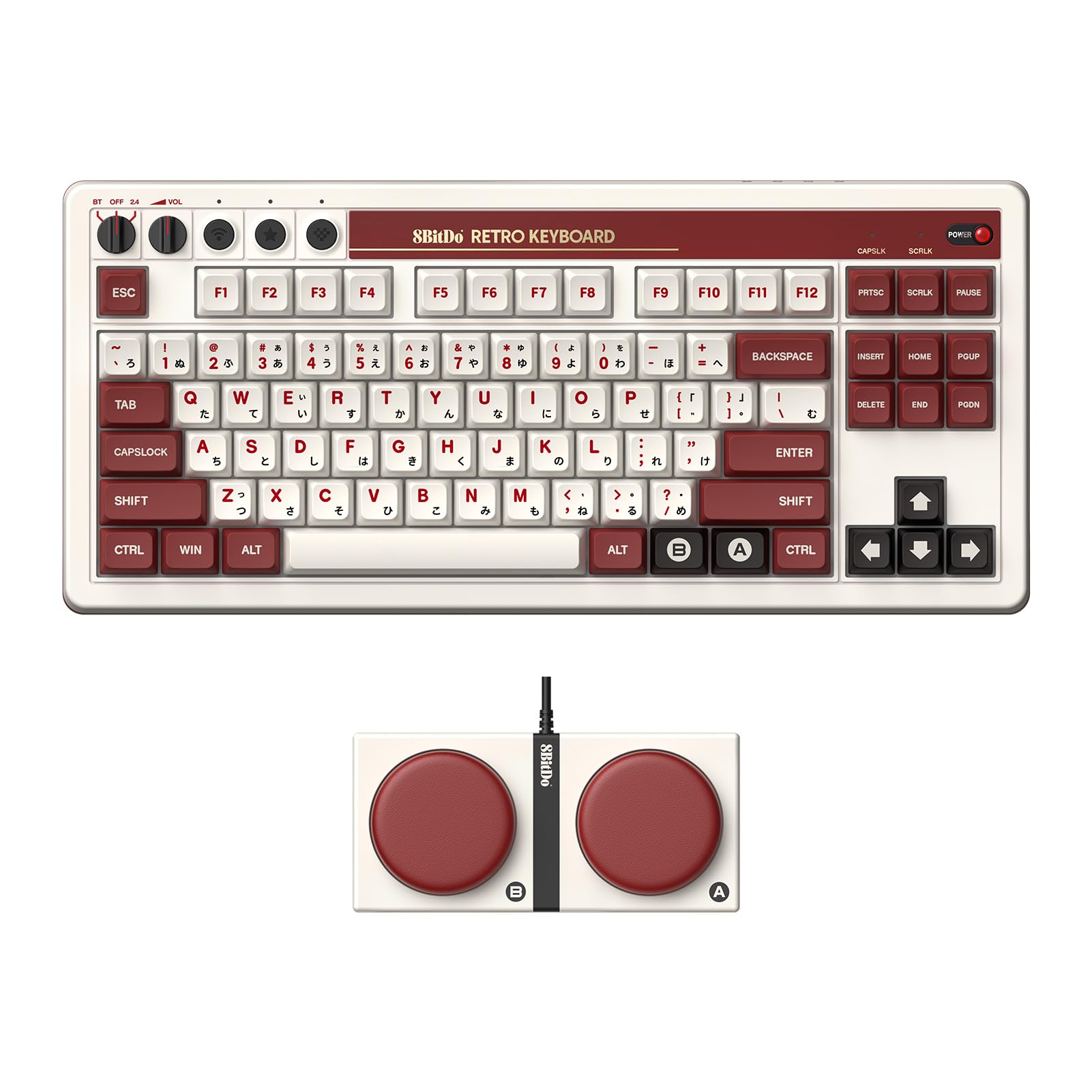 Foto 2 pulgar | Teclado Retromecánico De 8 Bits  Bluetooth  2 4 G/usb-c  Fami