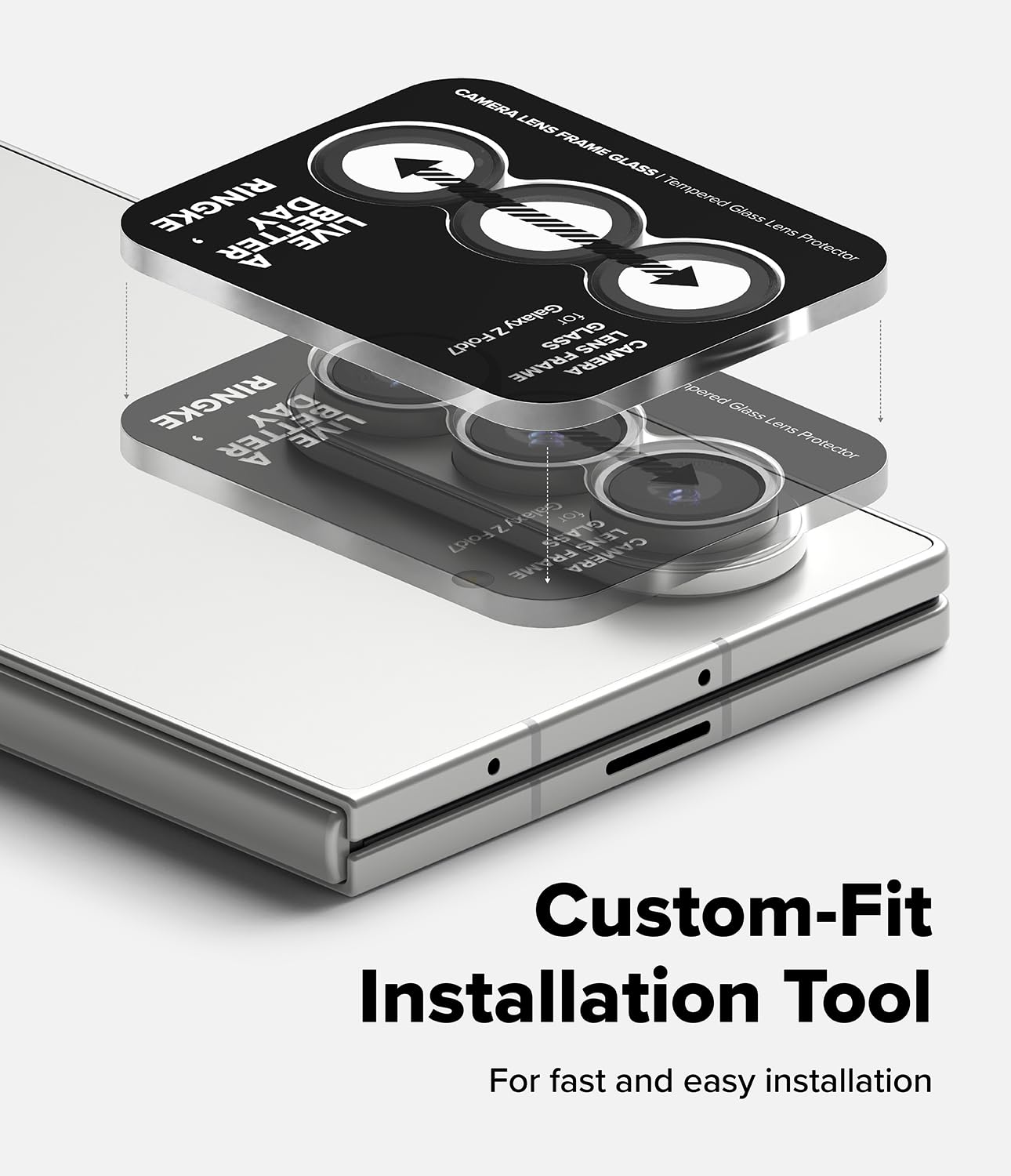 Foto 4 | Protector De Vidrio Para Marco De Lente De Cámara Ringke Para Samsung Galaxy Z Fold 7  Paquete De 2 - Venta Internaci