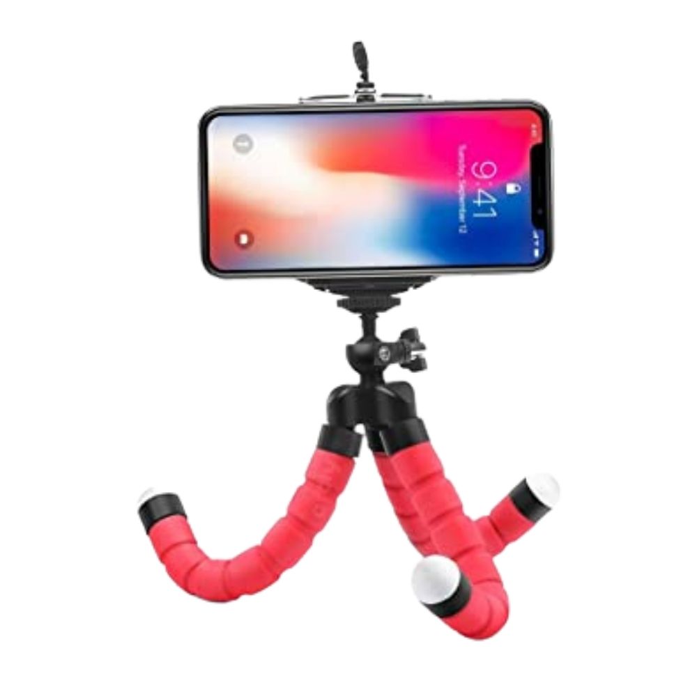 Foto 4 pulgar | Tripié Flexible para Smartphone Gadgets and Fun color Rojo