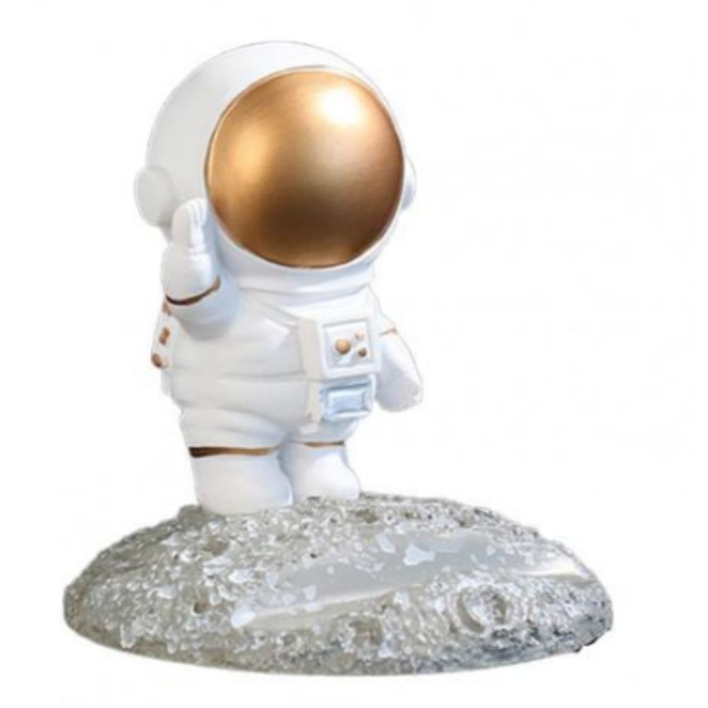 Foto 4 pulgar | Soporte para Celular GADGETS AND FUN Astronauta en la luna Blanco