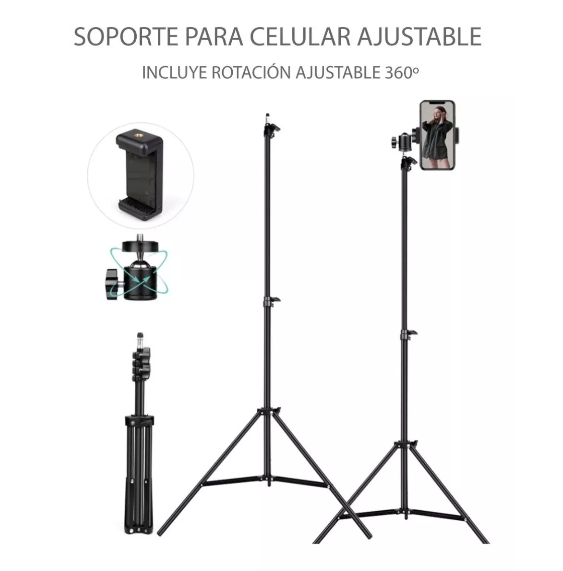 Foto 2 | Tripié Metálico Ajustable Eo Safe Imports Esi3545 color Negro
