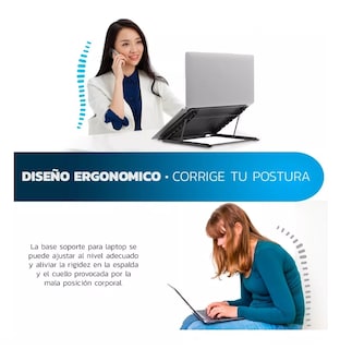 Foto 3 | Base para Laptop BLUELANDER color Negro Ajustable