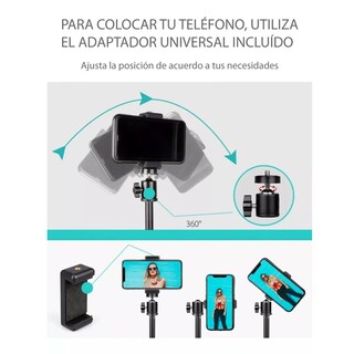Foto 2 | Tripié Metálico para Celular de 3 Niveles Eo Safe Imports Esi-6112 color Negro