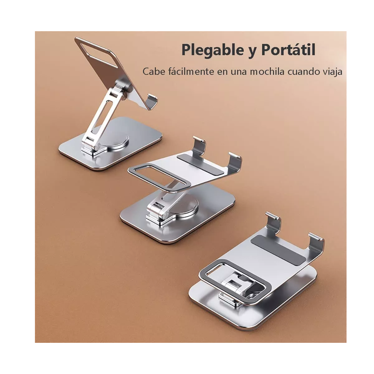 Foto 4 pulgar | Soporte para Tableta y Celular Eo Safe Imports ESI-8902 Plateada