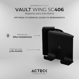 Foto 2 | Soporte de Monitor para Celular Acteck Vault Wing Sc406 Clip Sujetador Ac-936576 Negro