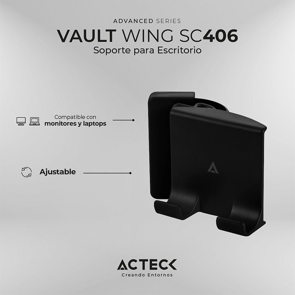 Foto 4 | Soporte de Monitor para Celular Acteck Vault Wing Sc406 Clip Sujetador Ac-936576 Negro