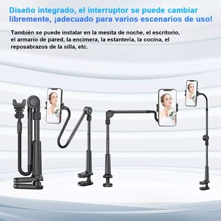 Foto 4 | Soporte Para Teléfono Ajustable, Soporte Para Cámara Web Eo Safe Imports Esi-10269 Negro