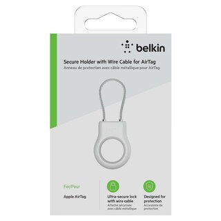 Foto 5 | Soporte de Seguridad Belkin Blanco con Cable Metálico para Airtag
