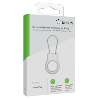Foto 6 | Soporte de Seguridad Belkin Blanco con Cable Metálico para Airtag