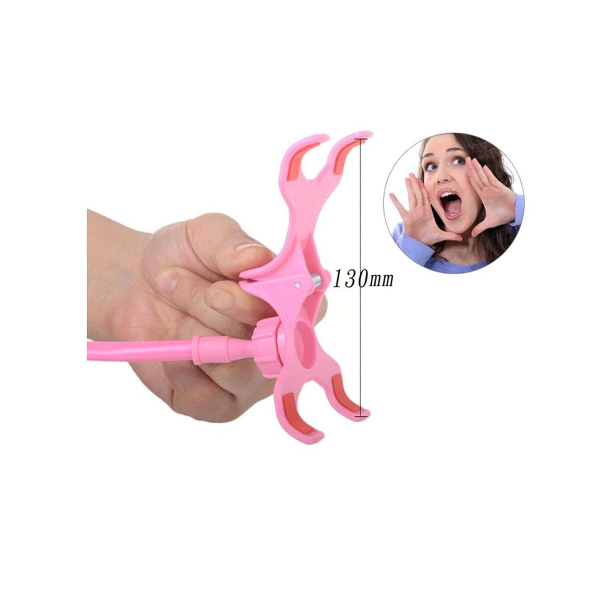 Foto 6 pulgar | Pinza Con Soporte Flexible Para Celular Elegate Rosa