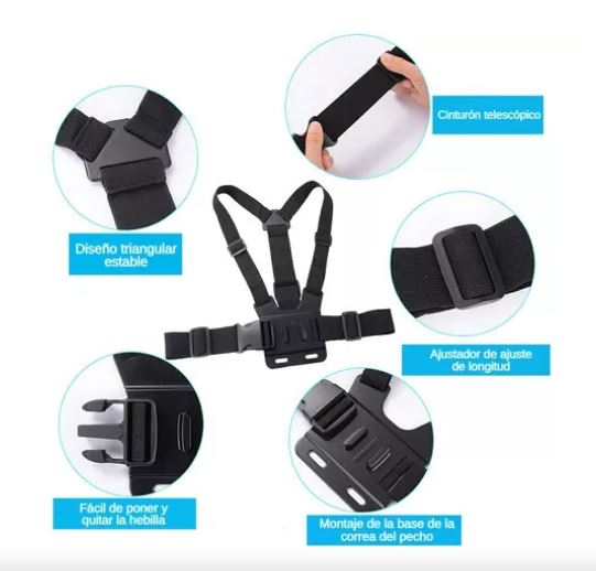 Foto 4 pulgar | Soporte de Celular para Usar en Motocicleta Wünd Negro 360° Ajustable Pecho
