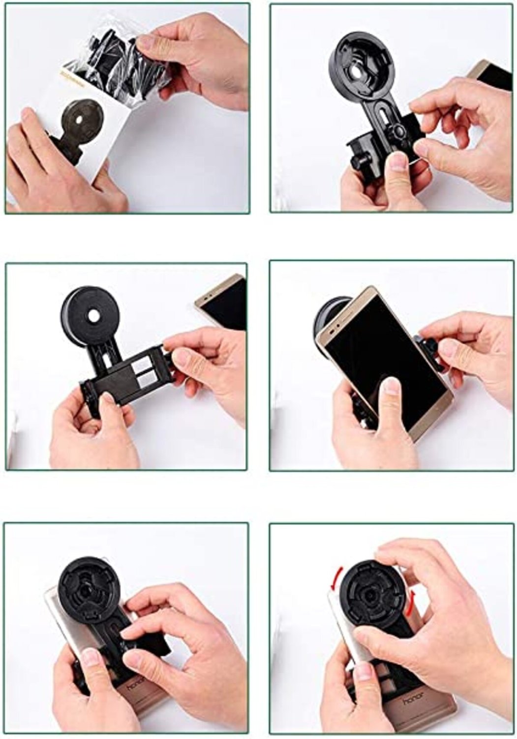 Foto 7 pulgar | Adaptador de Soporte de Teléfono Celular para Telescopio Binocular Monocular - Venta Internacional