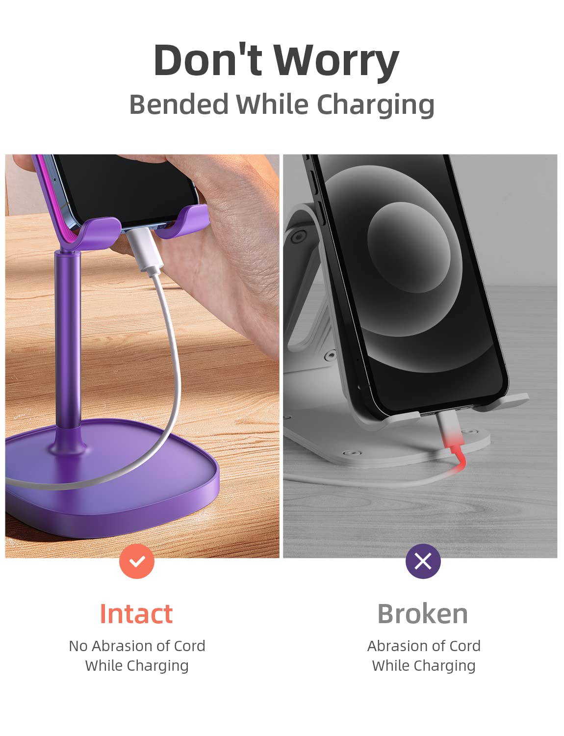 Foto 5 pulgar | Soporte Para Teléfono Celular Lisen Morado Oscuro Para Iphone 14 Y Tableta - Venta Internacional.