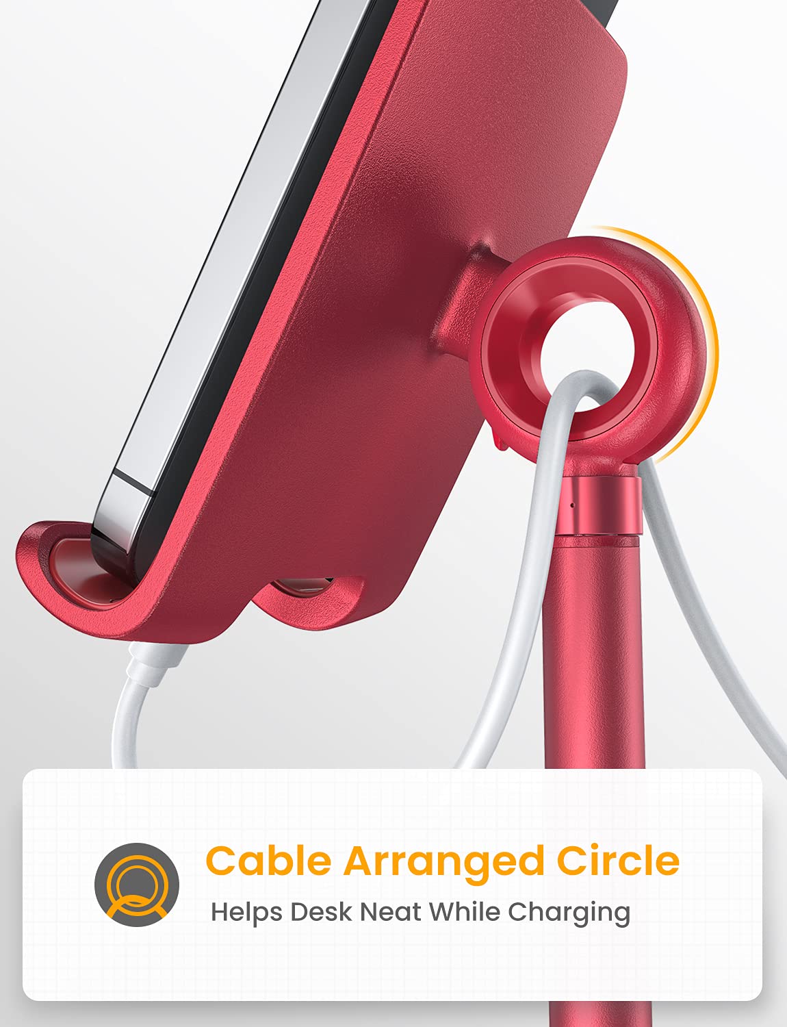 Foto 6 pulgar | Soporte Para Teléfono Celular Lisen En Ángulo Ajustable (rojo) - Venta Internacional.