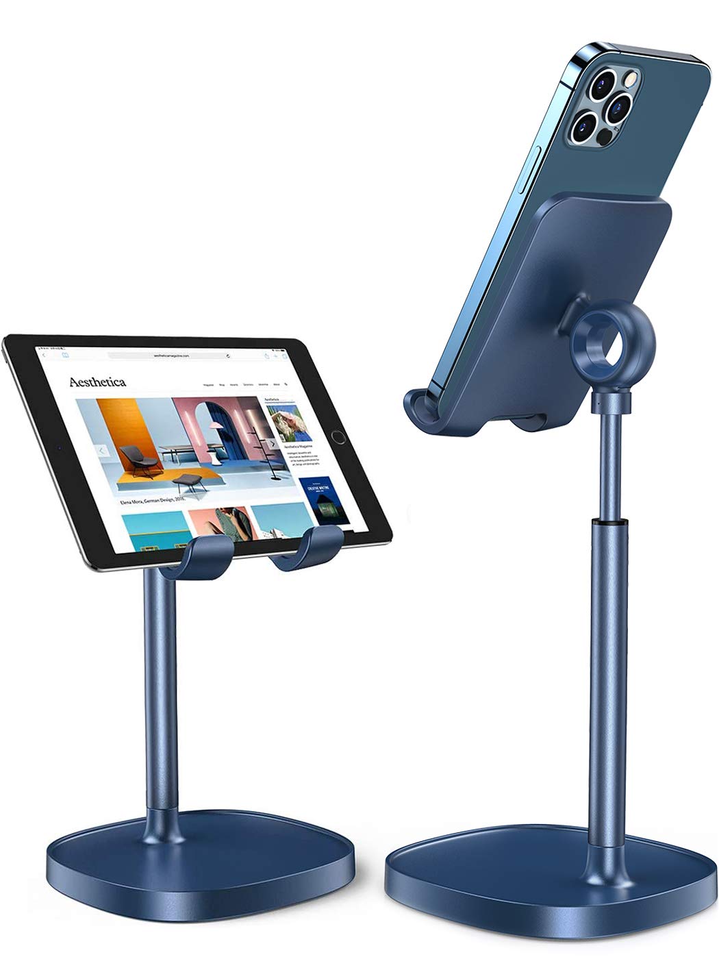 Soporte Para Teléfono Móvil Lisen En Ángulo Ajustable En Altura, Azul - Venta Internacional.