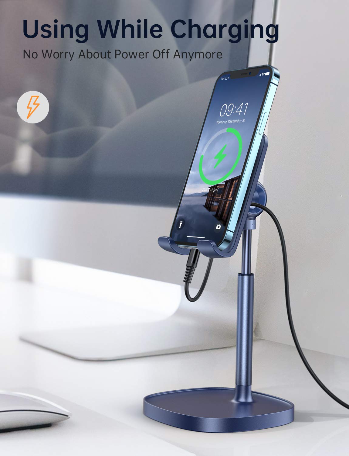 Foto 6 pulgar | Soporte Para Teléfono Móvil Lisen En Ángulo Ajustable En Altura, Azul - Venta Internacional.