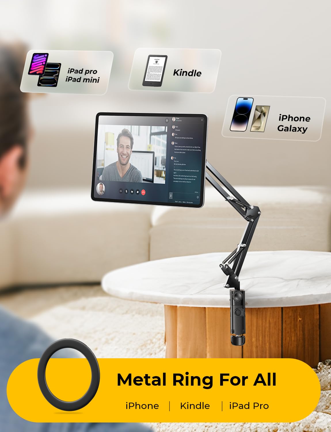 Foto 5 | Soporte De Teléfono Lisen Gooseneck Para Cama Y Escritorio Iphone 15 Pro Max - Venta Internacional.