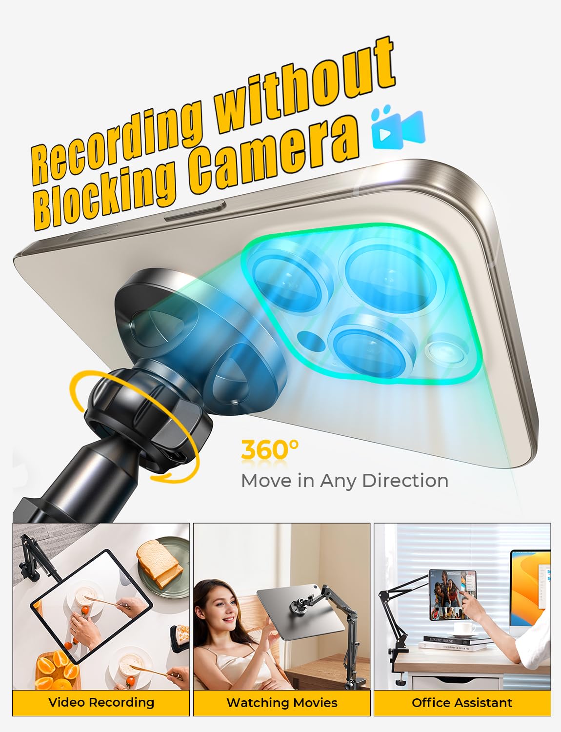 Foto 7 | Soporte De Teléfono Lisen Gooseneck Para Cama Y Escritorio Iphone 15 Pro Max - Venta Internacional.