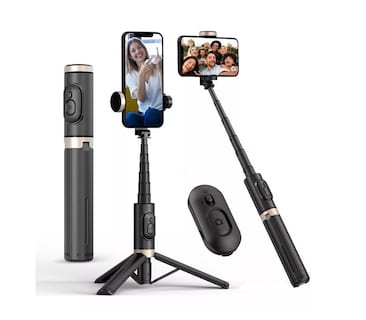 Foto 1 | Axnen Q12 Selfie Stick Con Trípode Control Remoto Bluetooth