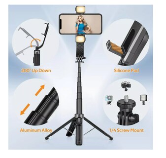 Foto 2 | Tripie Palo Selfies Stick Bluetooth Control Remoto Led 104cm