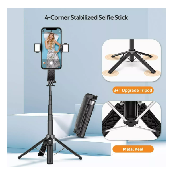Foto 4 | Tripie Palo Selfies Stick Bluetooth Control Remoto Led 104cm