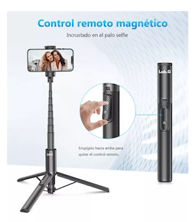 Foto 5 | 60in Selfie Stick Soporte Portátil Trípode Para Celular Móvil Negro