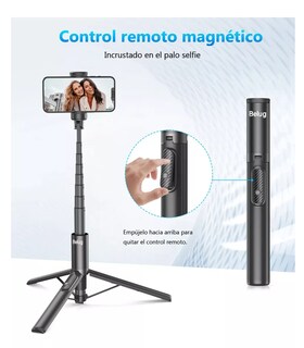 Foto 5 | 60in Selfie Stick Portátil Soporte Trípode Para Celular Móvil Negro