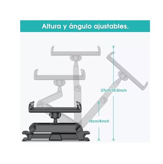 Foto 5 | Soporte Para Tablet Auto Cabecera Base Para 4.7-11 Pulgada Equipo, Negro