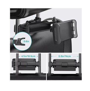 Foto 3 | Soporte Para Tablet Auto Cabecera Base Para 4.7-11 Pulgada Equipo, Negro