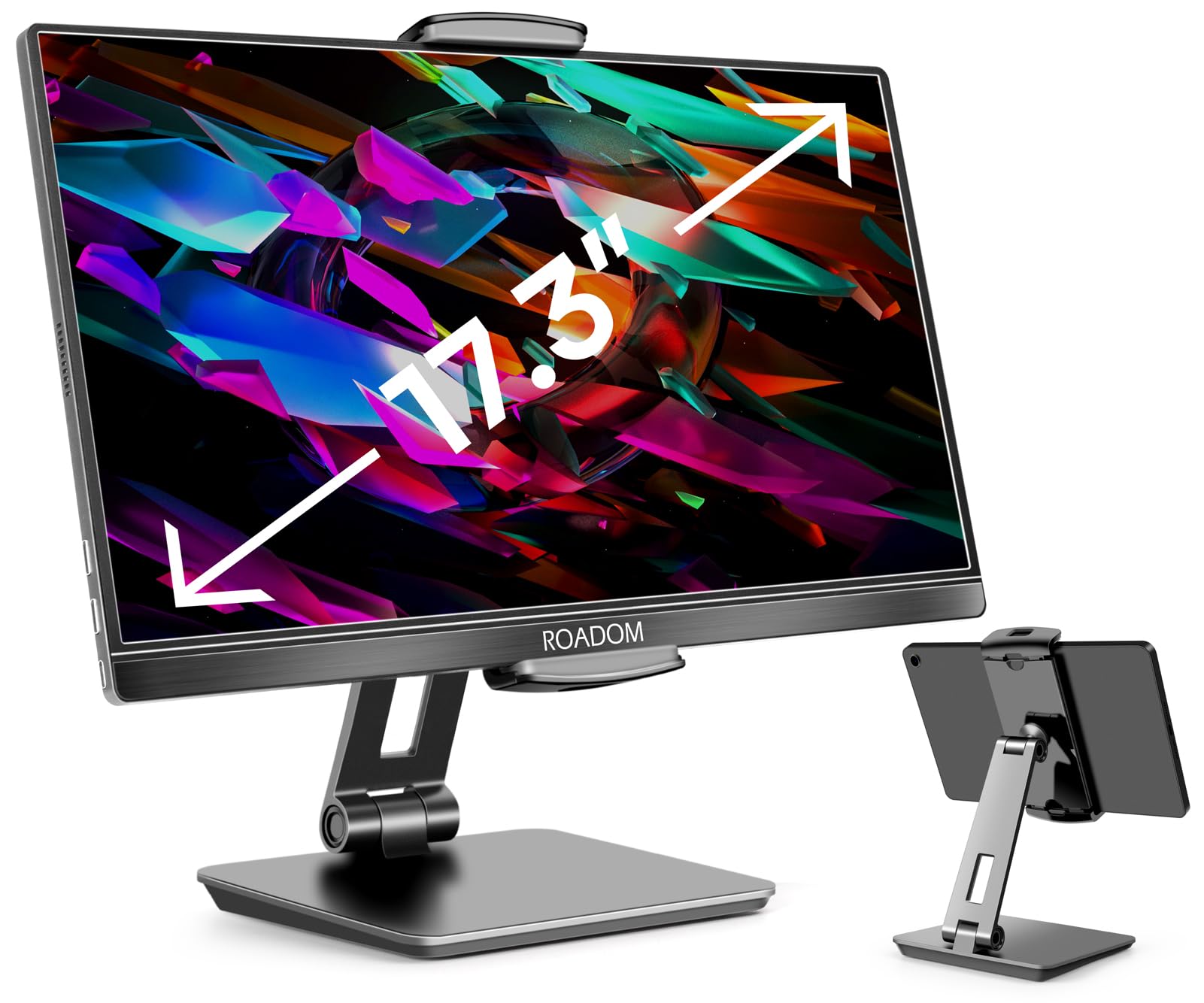 Soporte Para Tableta Roadom, Ajustable Y Giratorio De 360°, Negro - Venta Internacional.