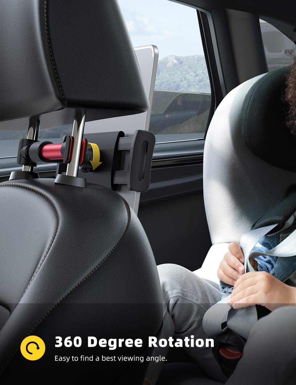Foto 3 pulgar | Soporte Para Reposacabezas De Coche Lamicall Para Ipad, Color Rojo - Venta Internacional.